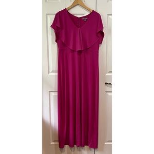 Jessica London Long Pink Collared Dress 12